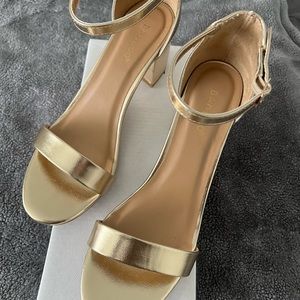 Gold heels - worn once